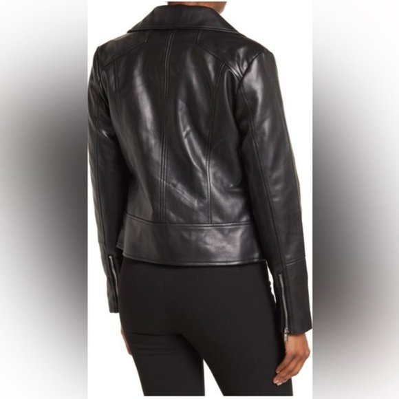 Sam Edelman zip up Faux Leather Moto Jacket - Picture 3 of 3